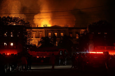 Imagens do incêndio que consumiu o Museu Nacional no Rio de Janeiro