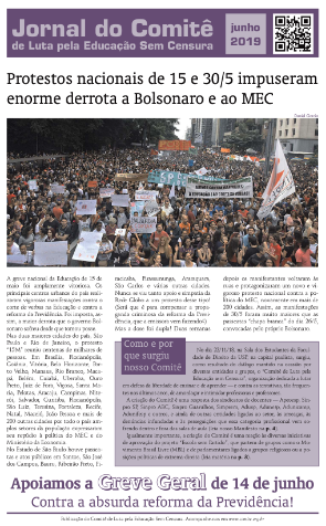 Na sua segunda edição, Jornal do Comitê critica novo projeto “Escola sem Partido”, que ameaça liberdade de ensinar