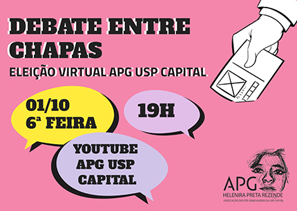 APG USP Capital promove debate entre chapas nesta sexta (1º/10), às 19 horas