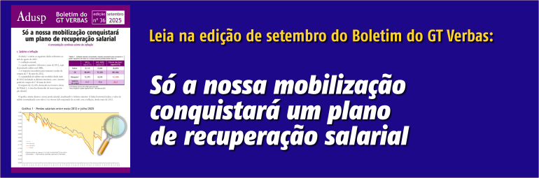 Boletim do GT Verbas - setembro/2025