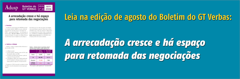 Boletim do GT Verbas - agosto/2026